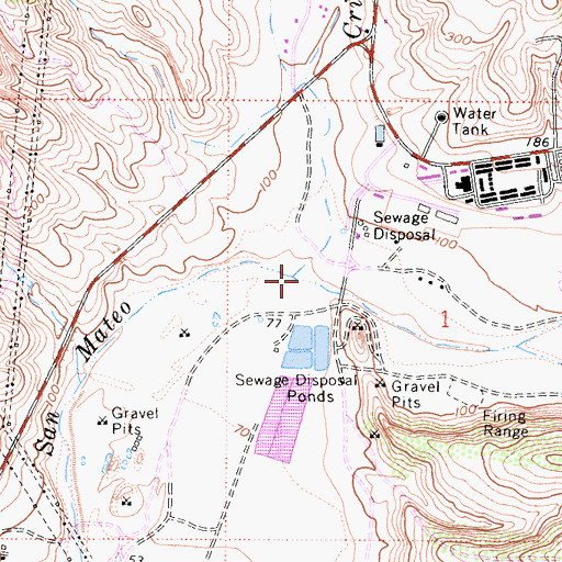 Topographic Map of Cristianitos Creek, CA