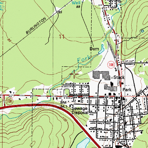 Topographic Map of City of McCleary, WA