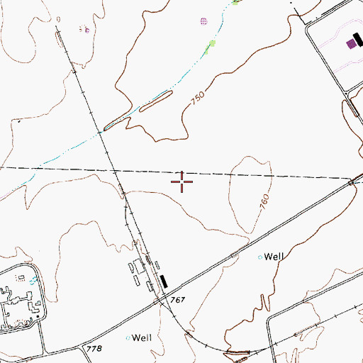 Topographic Map of City of McGregor, TX