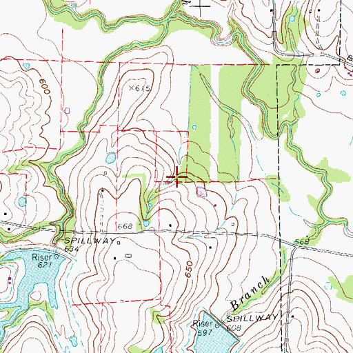 Topographic Map of City of McKinney, TX