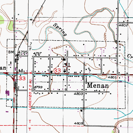 Topographic Map of City of Menan, ID
