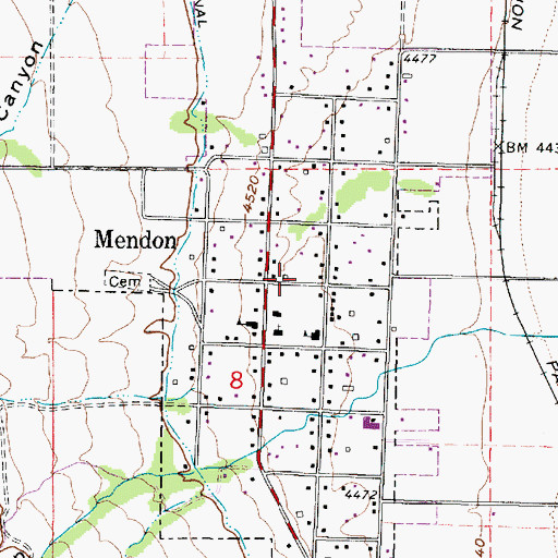 Topographic Map of City of Mendon, UT