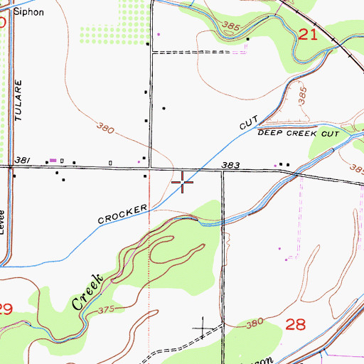 Topographic Map of Crocker Cut, CA