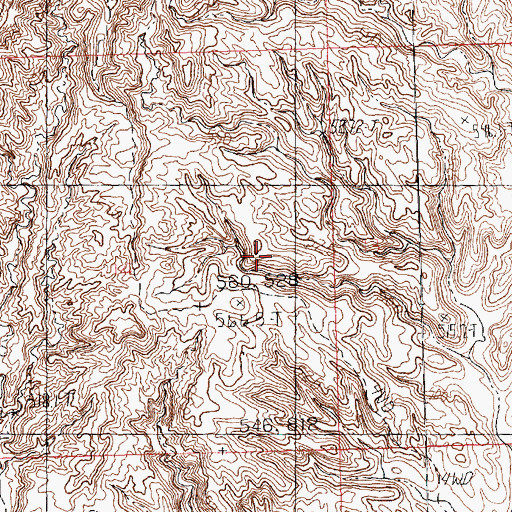 Topographic Map of City of Mesquite, NV