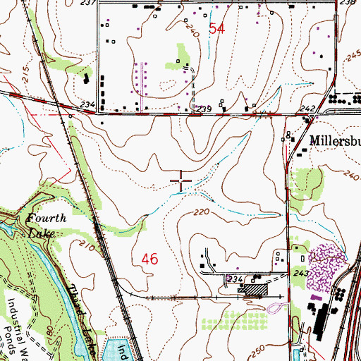 Topographic Map of City of Millersburg, OR