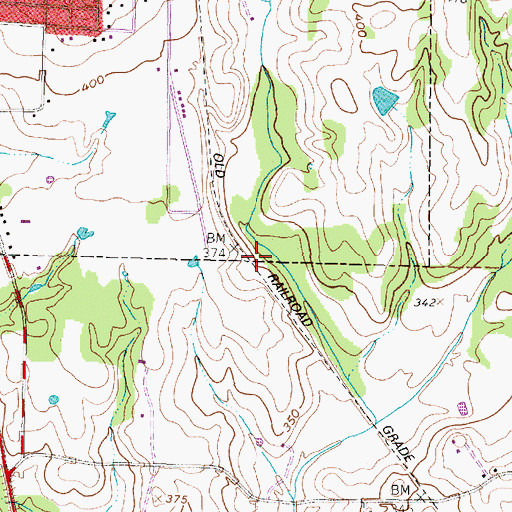 Topographic Map of City of Mineola, TX