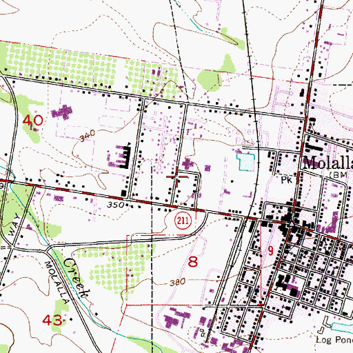 Topographic Map of City of Molalla, OR