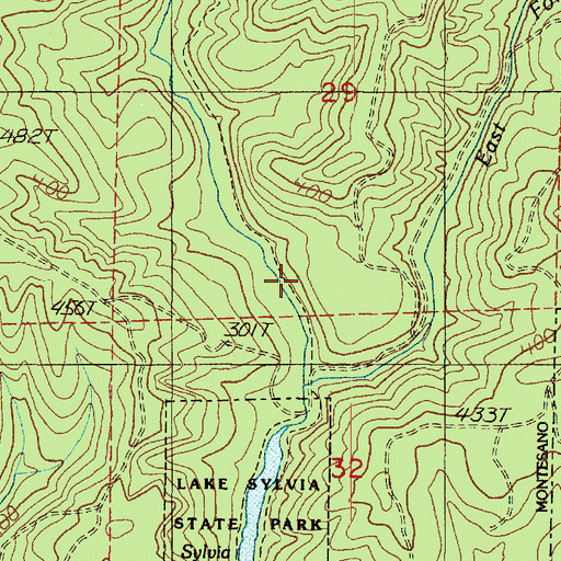Topographic Map of City of Montesano, WA