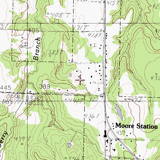 Topographic Map of City of Moore Station, TX