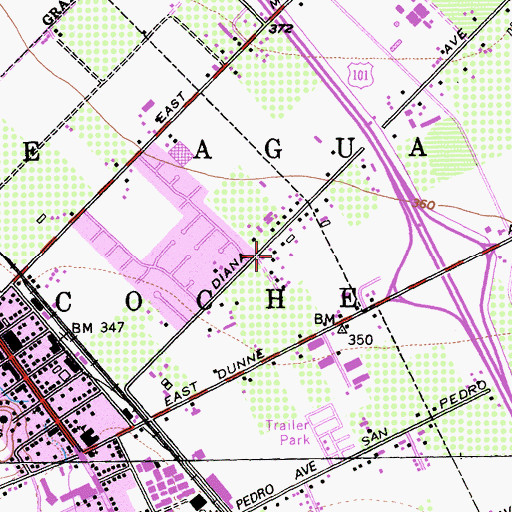 Topographic Map of City of Morgan Hill, CA