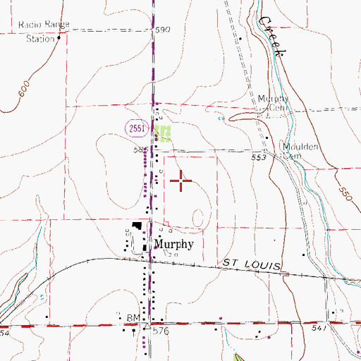 Topographic Map of City of Murphy, TX