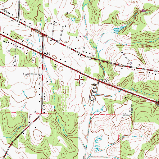 Topographic Map of City of New Chapel Hill, TX