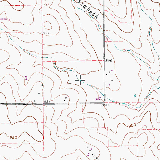 Topographic Map of City of New Fairview, TX