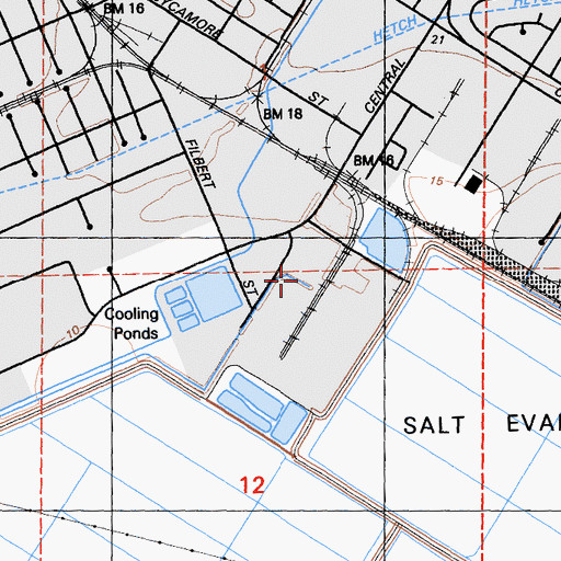Topographic Map of City of Newark, CA