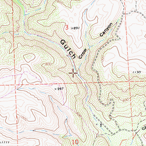 Topographic Map of Crow Canyon, CA