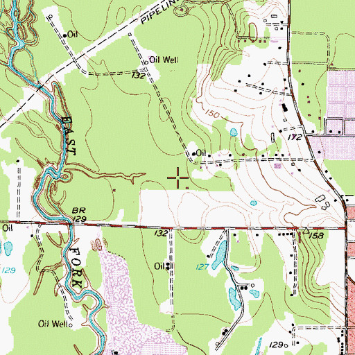 Topographic Map of City of North Cleveland, TX