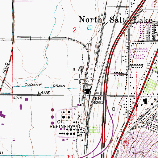 Topographic Map of City of North Salt Lake, UT