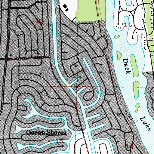 Topographic Map of City of Ocean Shores, WA