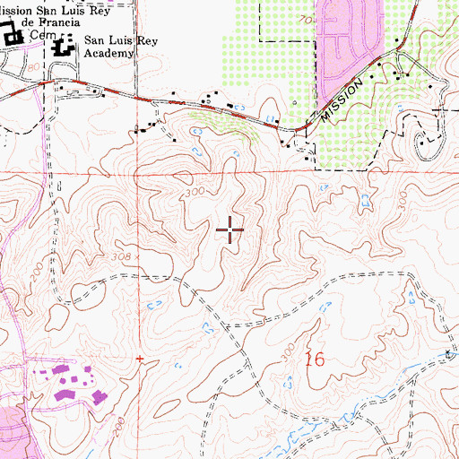 Topographic Map of City of Oceanside, CA
