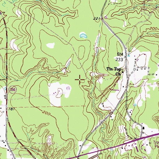 Topographic Map of City of Onalaska, TX