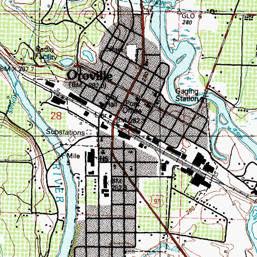 Topographic Map of City of Oroville, WA
