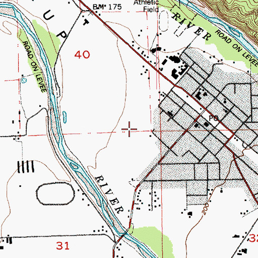 Topographic Map of City of Orting, WA