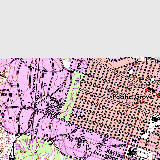 Topographic Map of City of Pacific Grove, CA