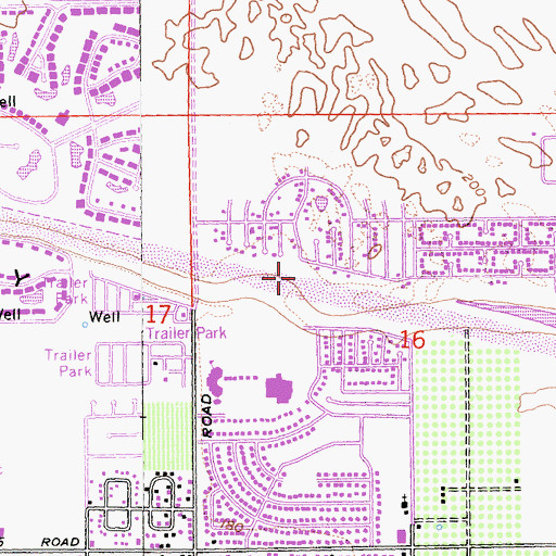 Topographic Map of City of Palm Desert, CA