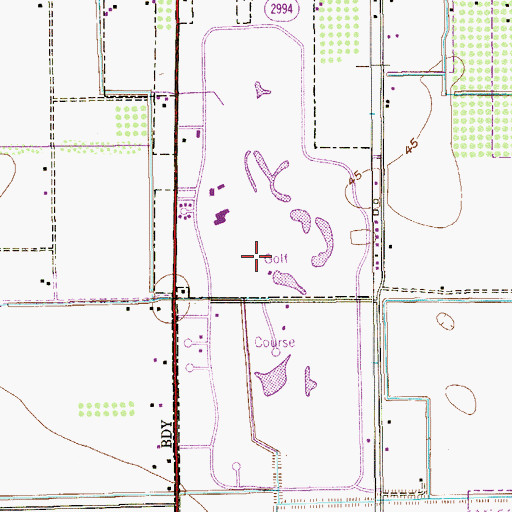 Topographic Map of City of Palm Valley, TX