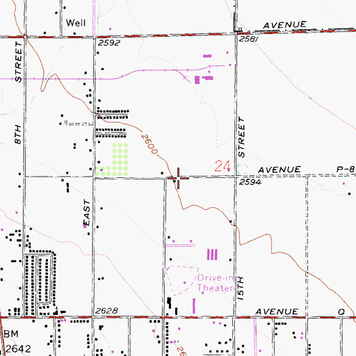 Topographic Map of City of Palmdale, CA