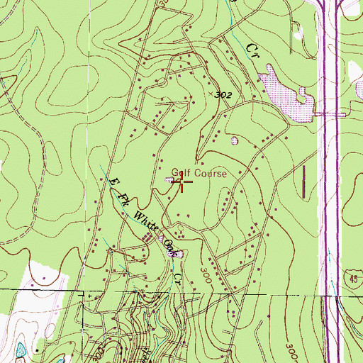 Topographic Map of City of Panorama Village, TX