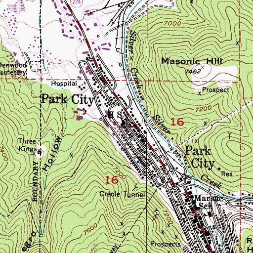 Topographic Map of City of Park City, UT