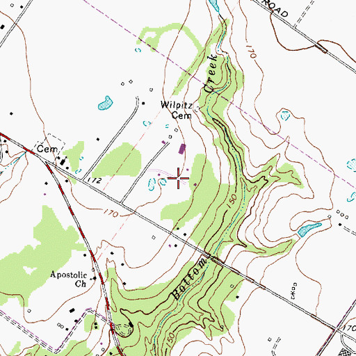 Topographic Map of City of Pattison, TX