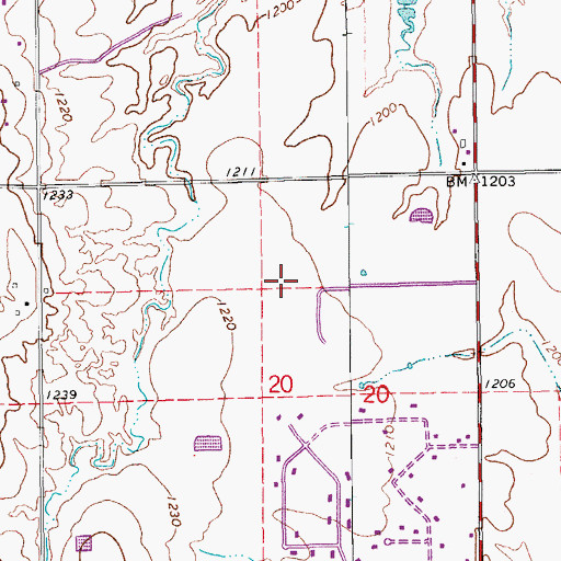 Topographic Map of City of Piedmont, OK