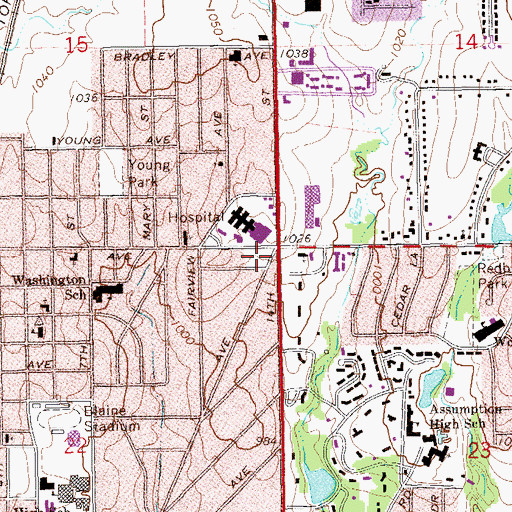 Topographic Map of City of Ponca City, OK