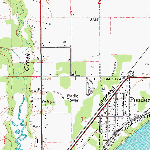 Topographic Map of City of Ponderay, ID