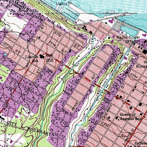Topographic Map of City of Port Angeles, WA