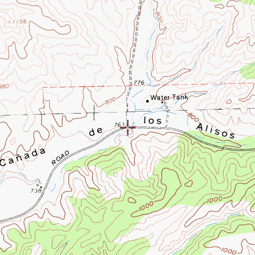 Topographic Map of Cuaslui Creek, CA