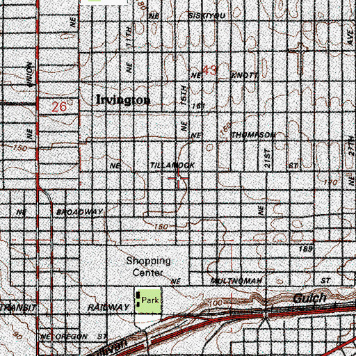 Topographic Map of City of Portland, OR