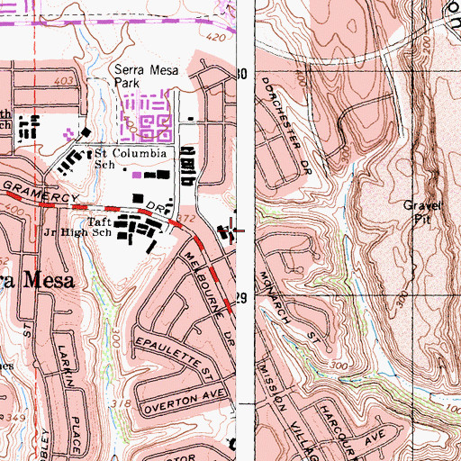 Topographic Map of Cubberly Elementary School, CA