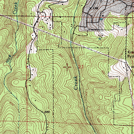 Topographic Map of City of Rainier, OR