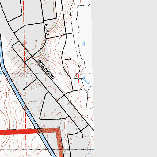 Topographic Map of City of Rancho Cordova, CA