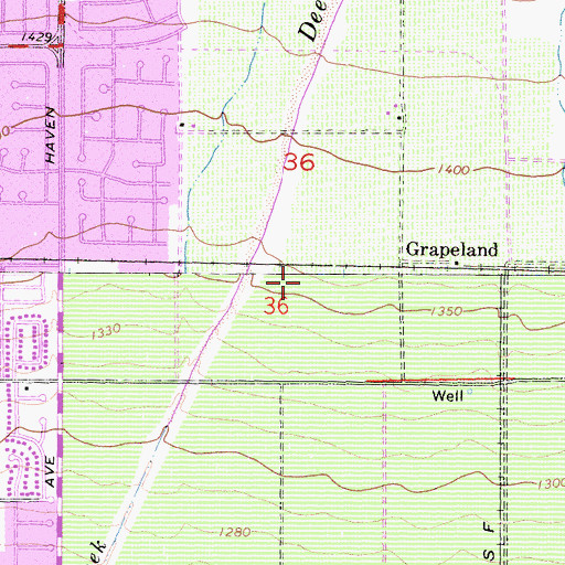 Topographic Map of City of Rancho Cucamonga, CA
