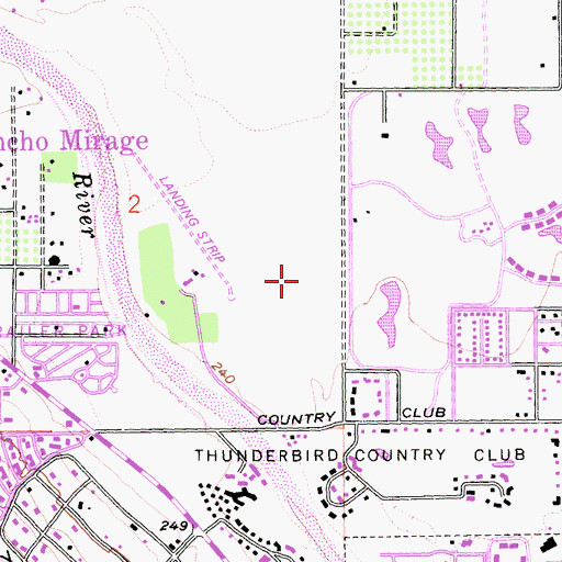 Topographic Map of City of Rancho Mirage, CA
