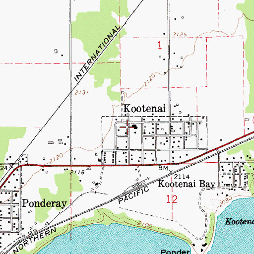 Topographic Map of City of Kootenai, ID