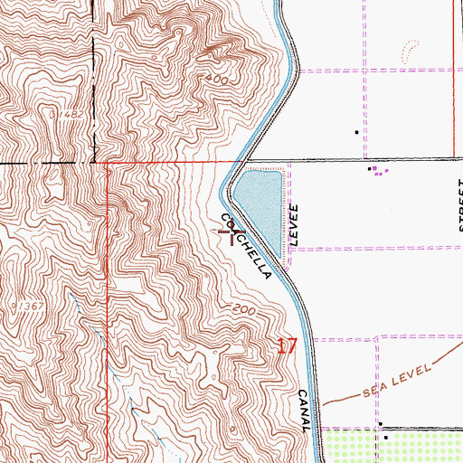 Topographic Map of City of La Quinta, CA