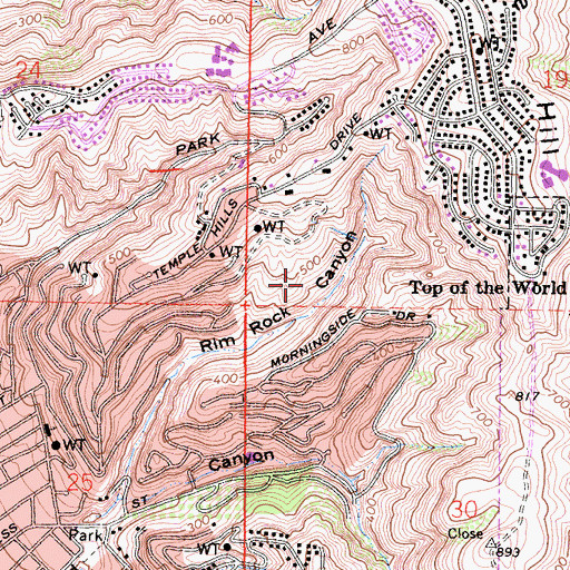 Topographic Map of City of Laguna Beach, CA