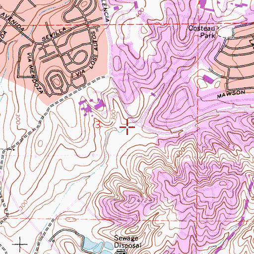 Topographic Map of City of Laguna Hills, CA