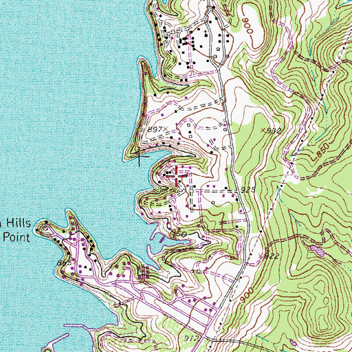 Topographic Map of City of Lake Bridgeport, TX