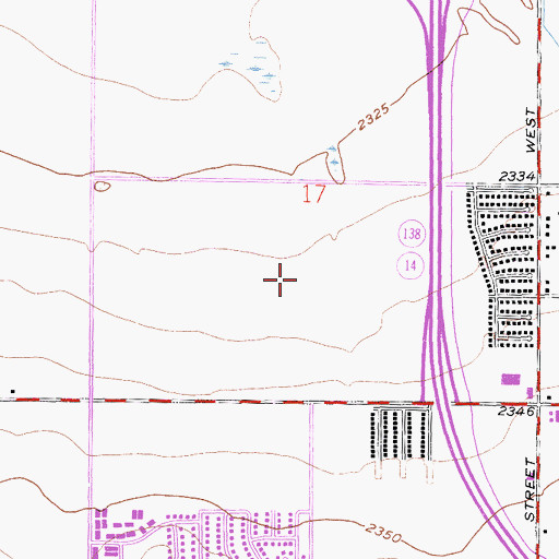 Topographic Map of City of Lancaster, CA